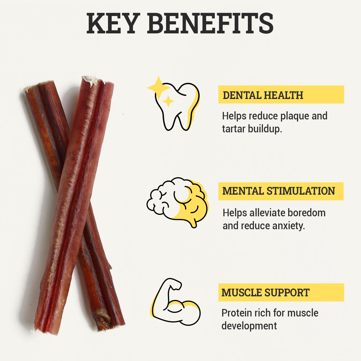 6" & 12" - Straight Bully Sticks - Odor-Free